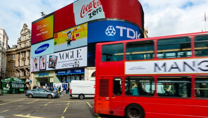 Piccadilly Circus in London