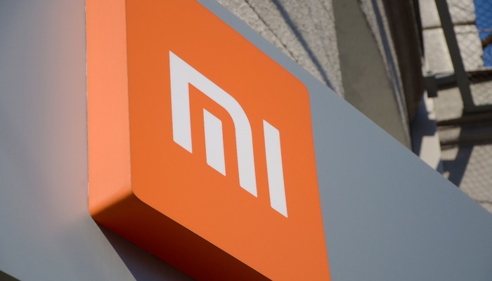 Xiaomi store logo in Kharkiv, Ukraine