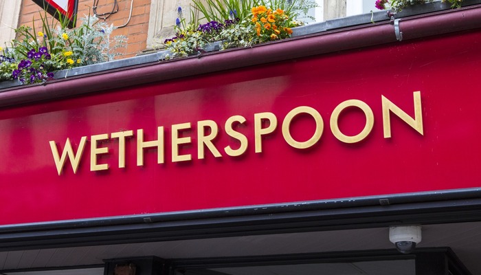 Exterior of a JD Wetherspoons pub in the UK